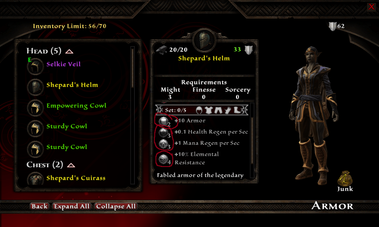 kingdoms of amalur reckoning What are the various item colors, and