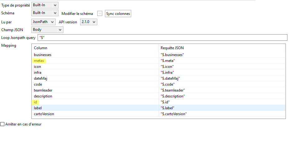 esb Talend Extract Json String As Key value Array Stack Overflow