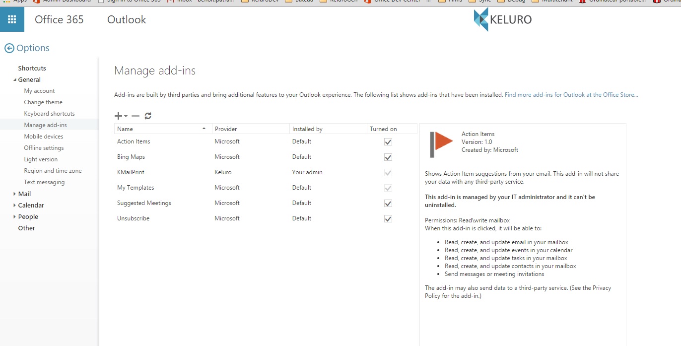 How to Manage the Add-ins using Powershell in O365.