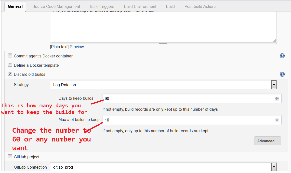 How to change the number of builds kept by Jenkins? Stack Overflow
