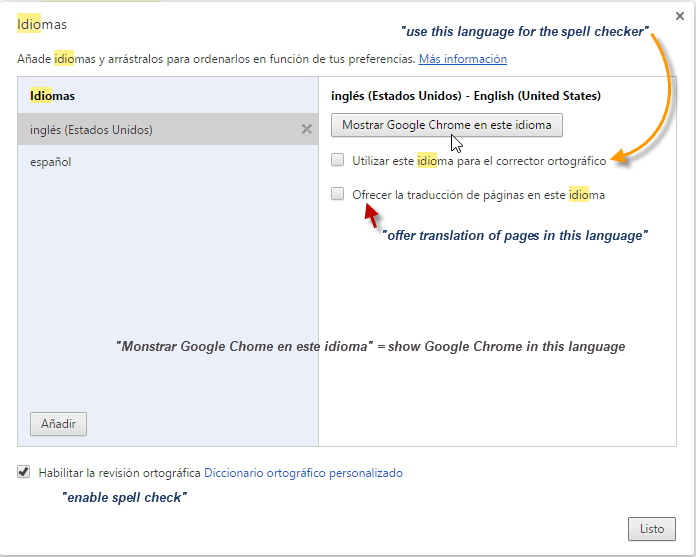 Chrome installed takes Spanish as a default language Super User