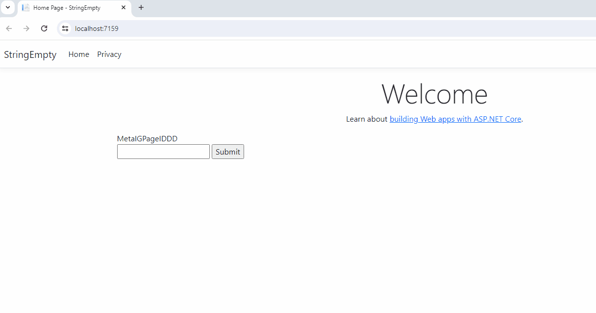 core. Basic form, but empty string null Stack Overflow
