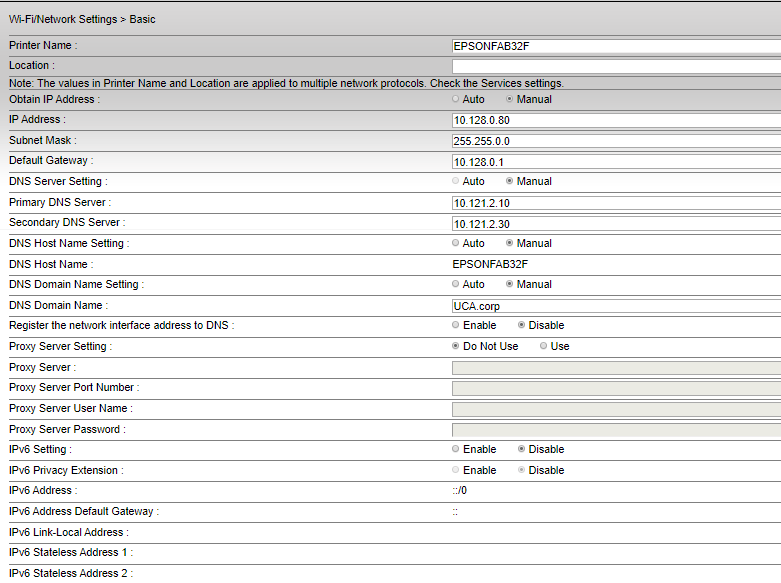 printer Epson L1455 Series email server configuration