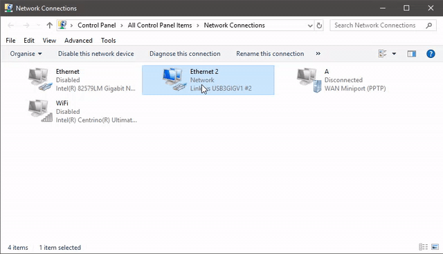 windows 10 Remove an unused/hidden network connection so that an