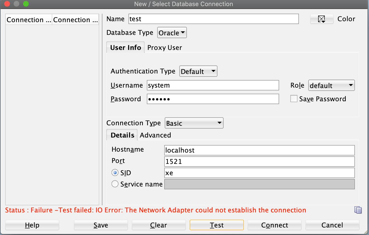 Network adapter could not establish connection
