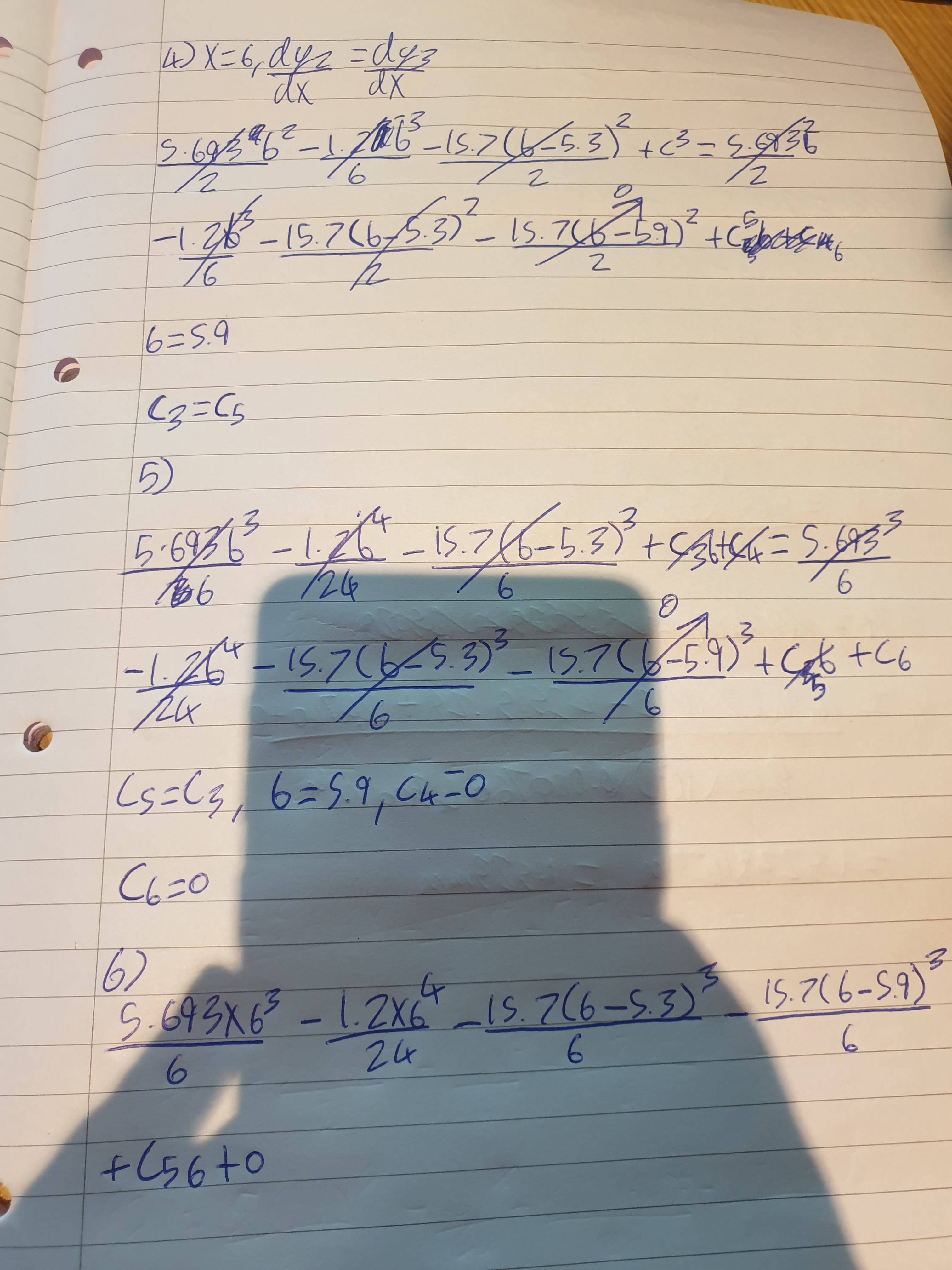 simple supported Beam deflection question involving two point loads and