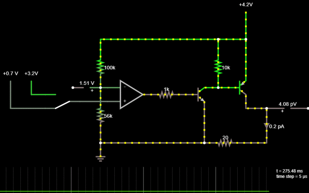 operational amplifier How to use a low current signal to activate my