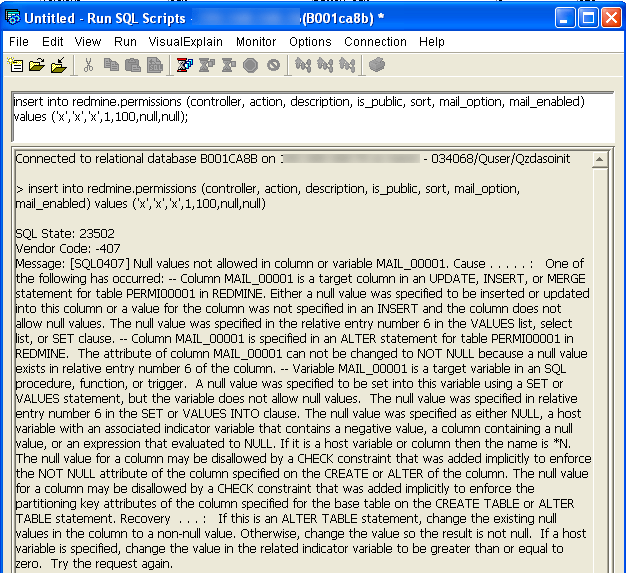 ibm midrange IBM DB2 for i error messages using short column names in