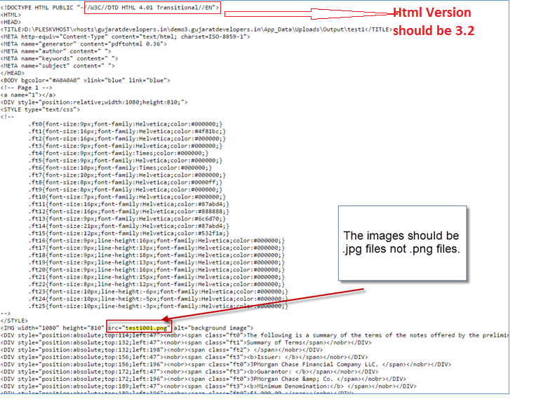 php Convert PDF to HTML version 3.2 with images and html file in a