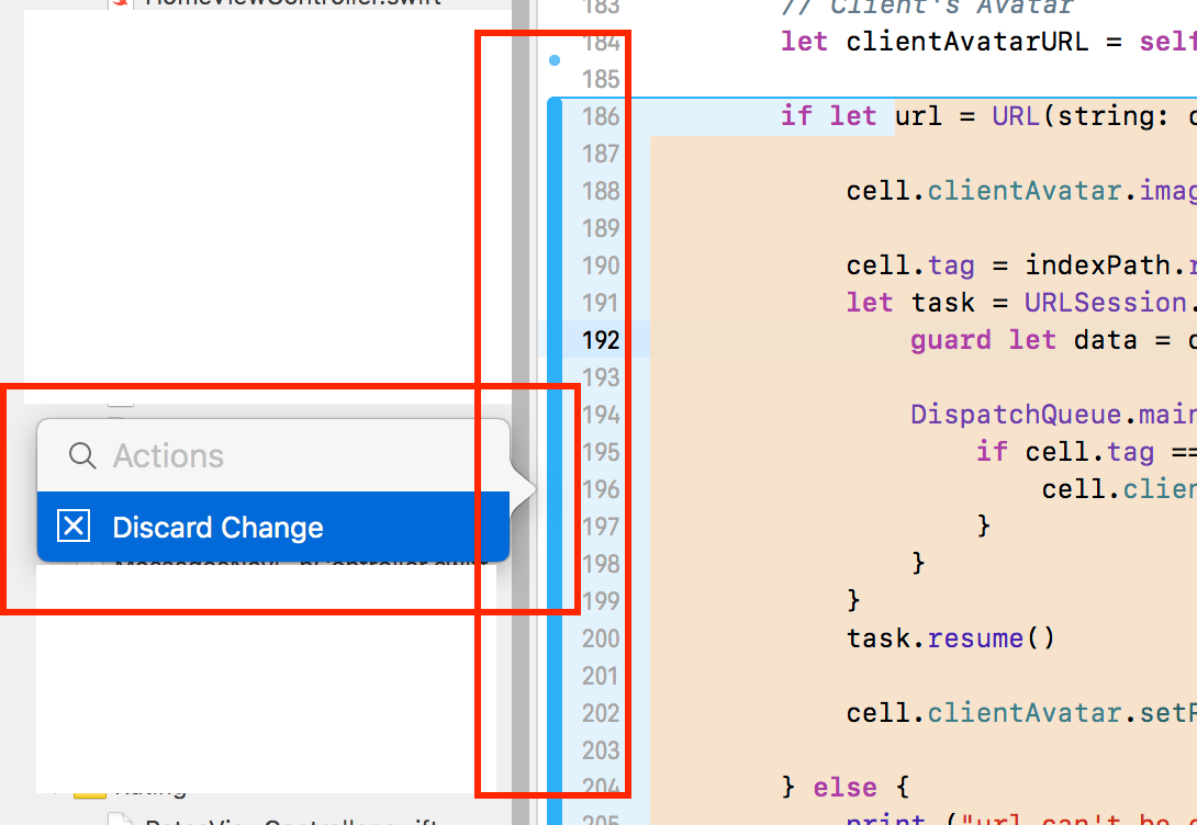 xcode How to hide these blue marks which I think is from version