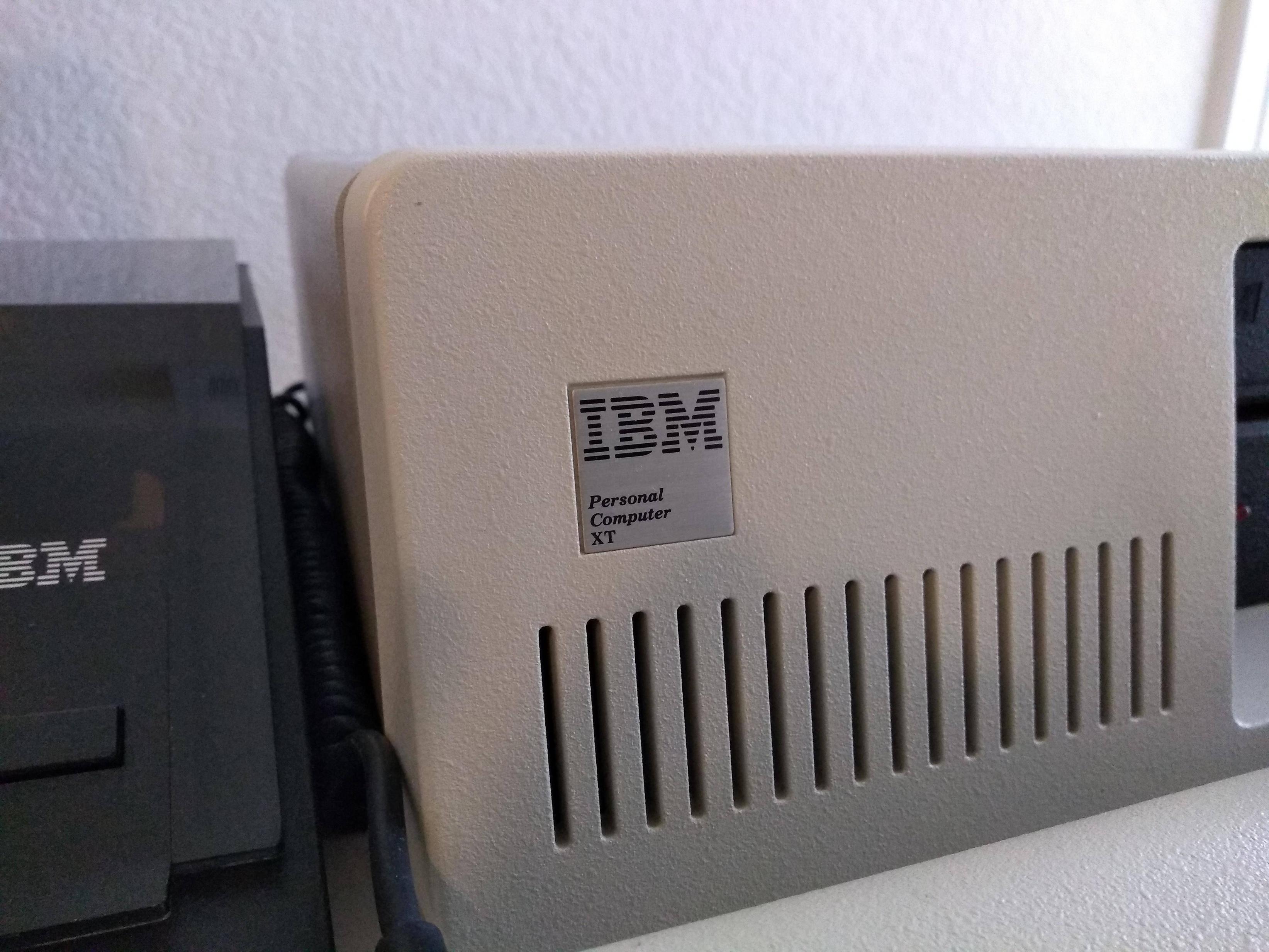 ibm pc Best way to swap IBM PC case badge? Stack