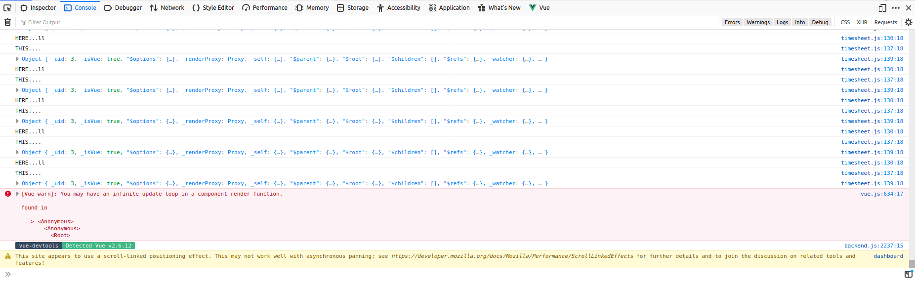 javascript Pushing object in an array results to infinite loop