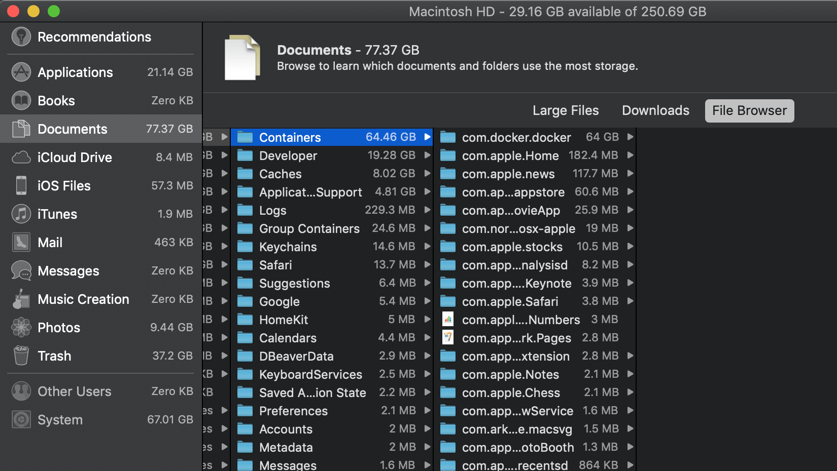 mac How much storage should be taken up by 'System' in MacOS Sierra