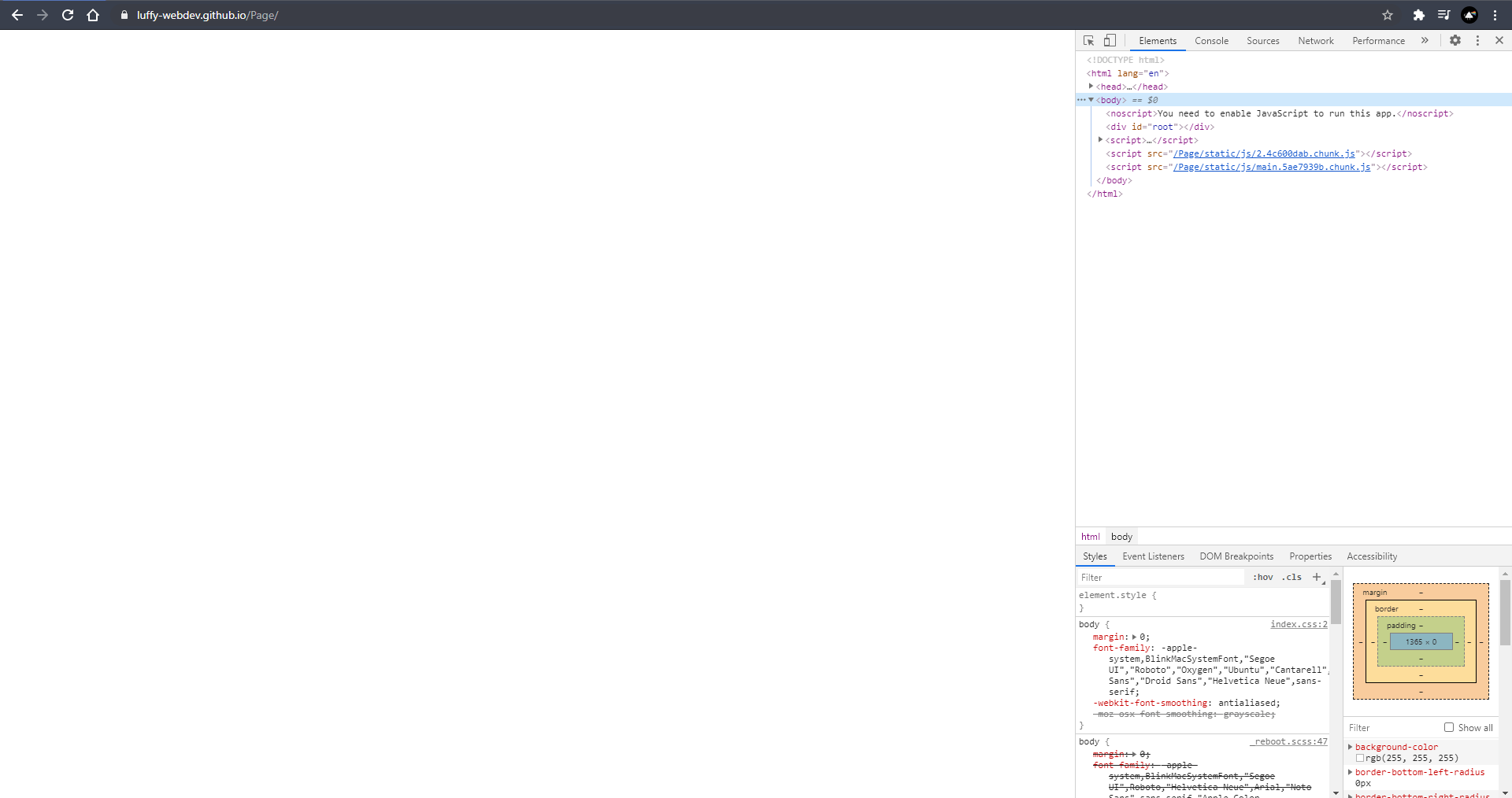 reactjs React app showing blank page in GitHub pages Stack Overflow