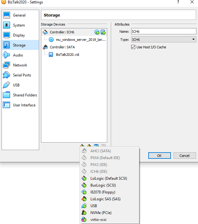 Win 2019 VirtualBox Fatal no bootable medium found! System Halted