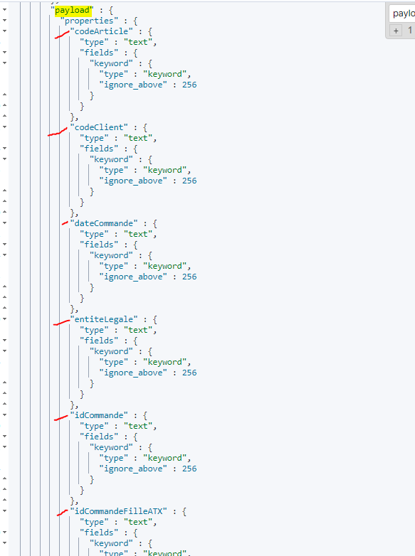 kibana How to list non empty field names based on search criteria on