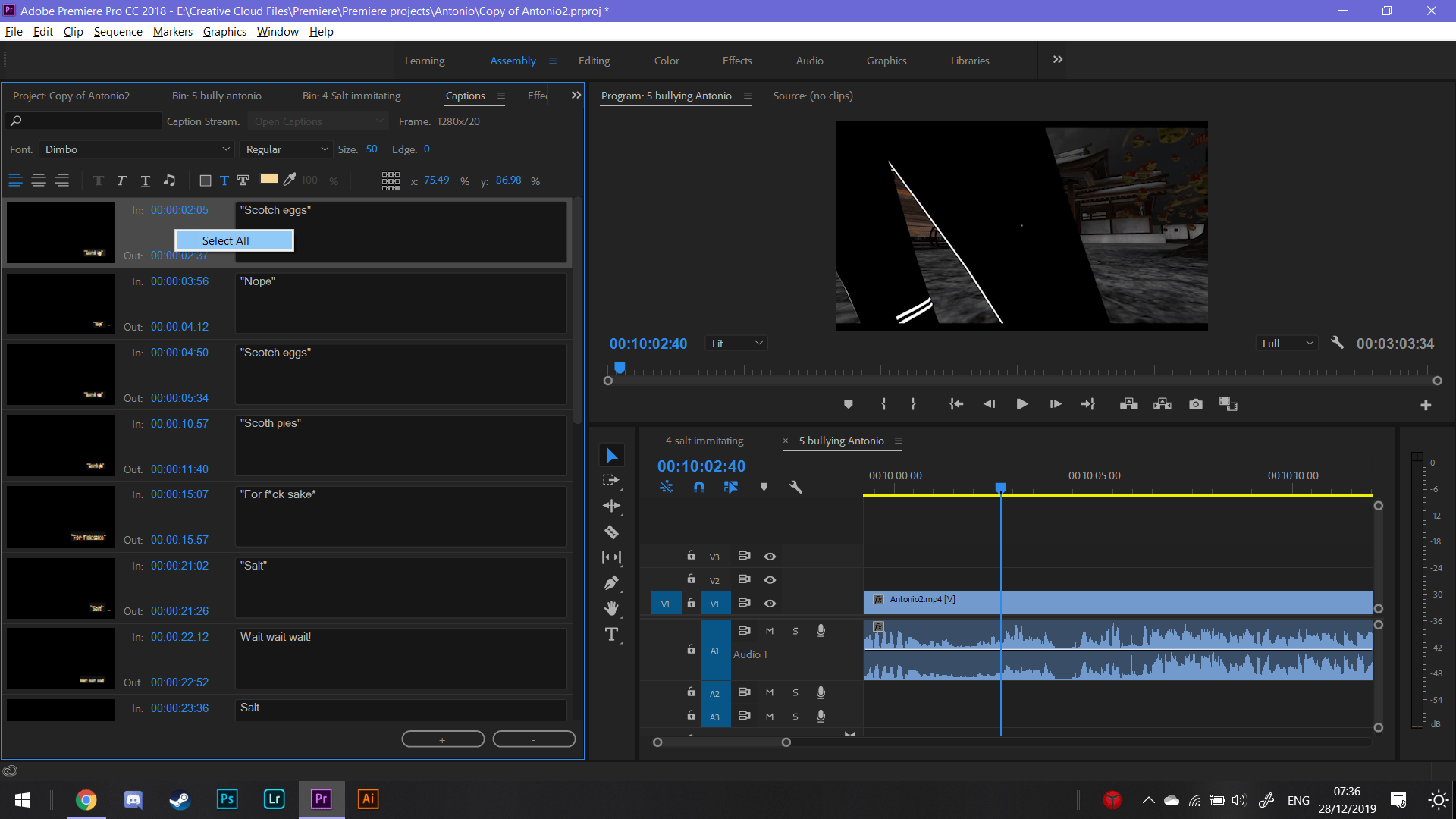 cc 2017 Style all open captions at once in Premiere Pro Video