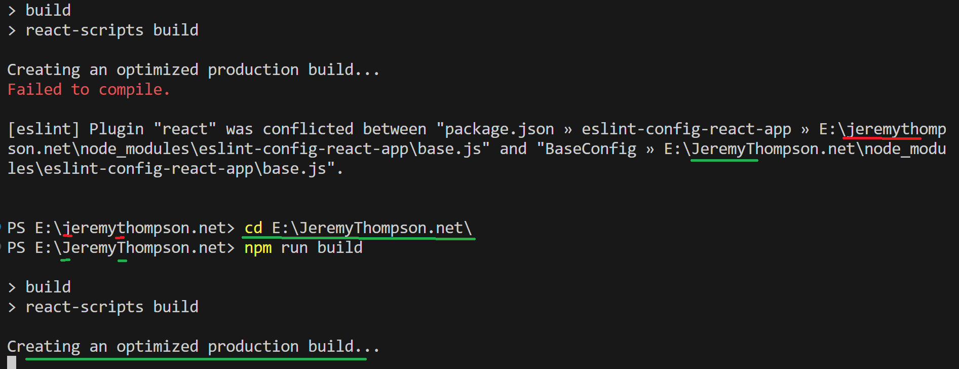 reactjs Error when deploying react app and it keeps sayings Stack
