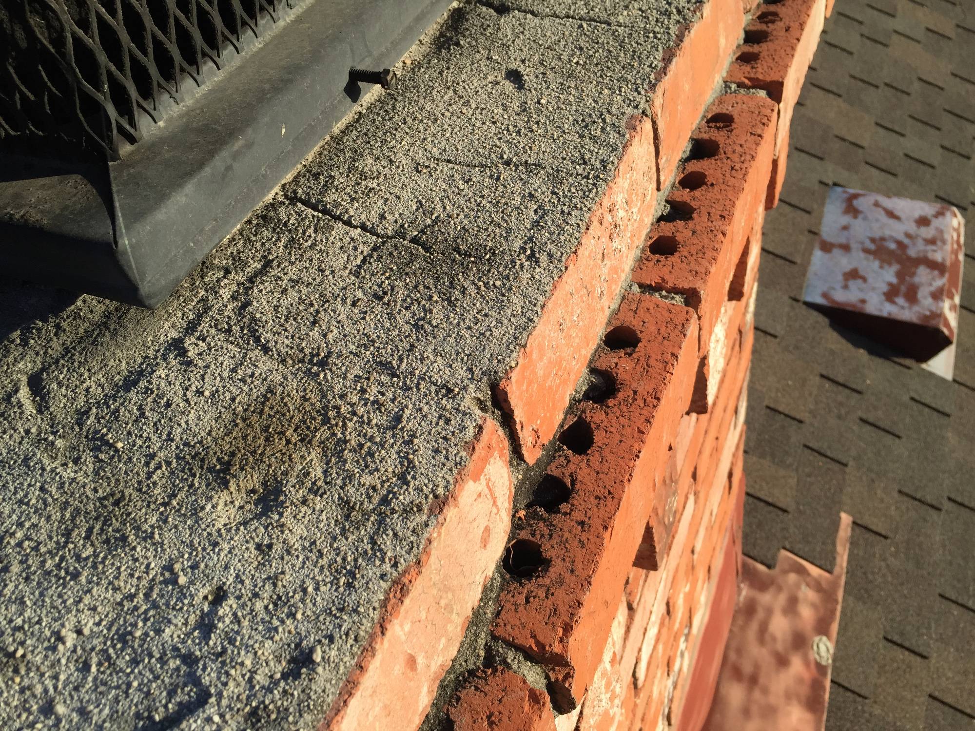 roof Chimney crown repair cover holes in bricks? Home Improvement
