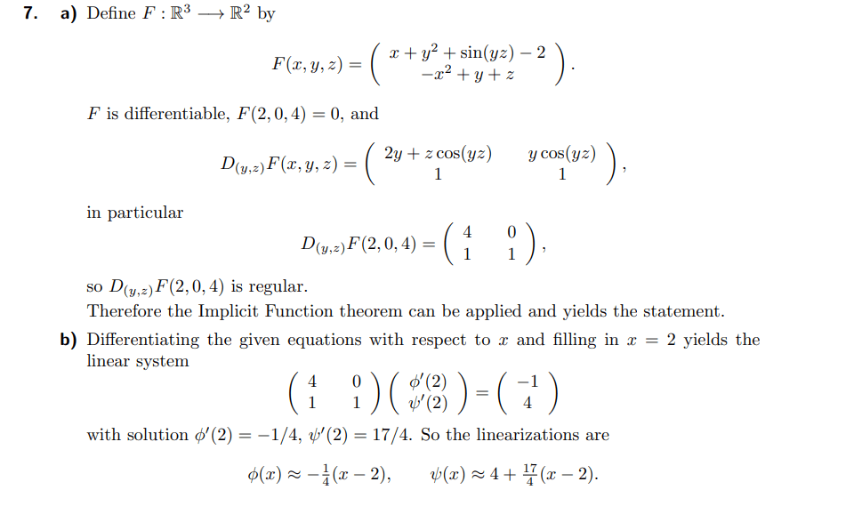 calculus Linearization of a function in 1D Mathematics