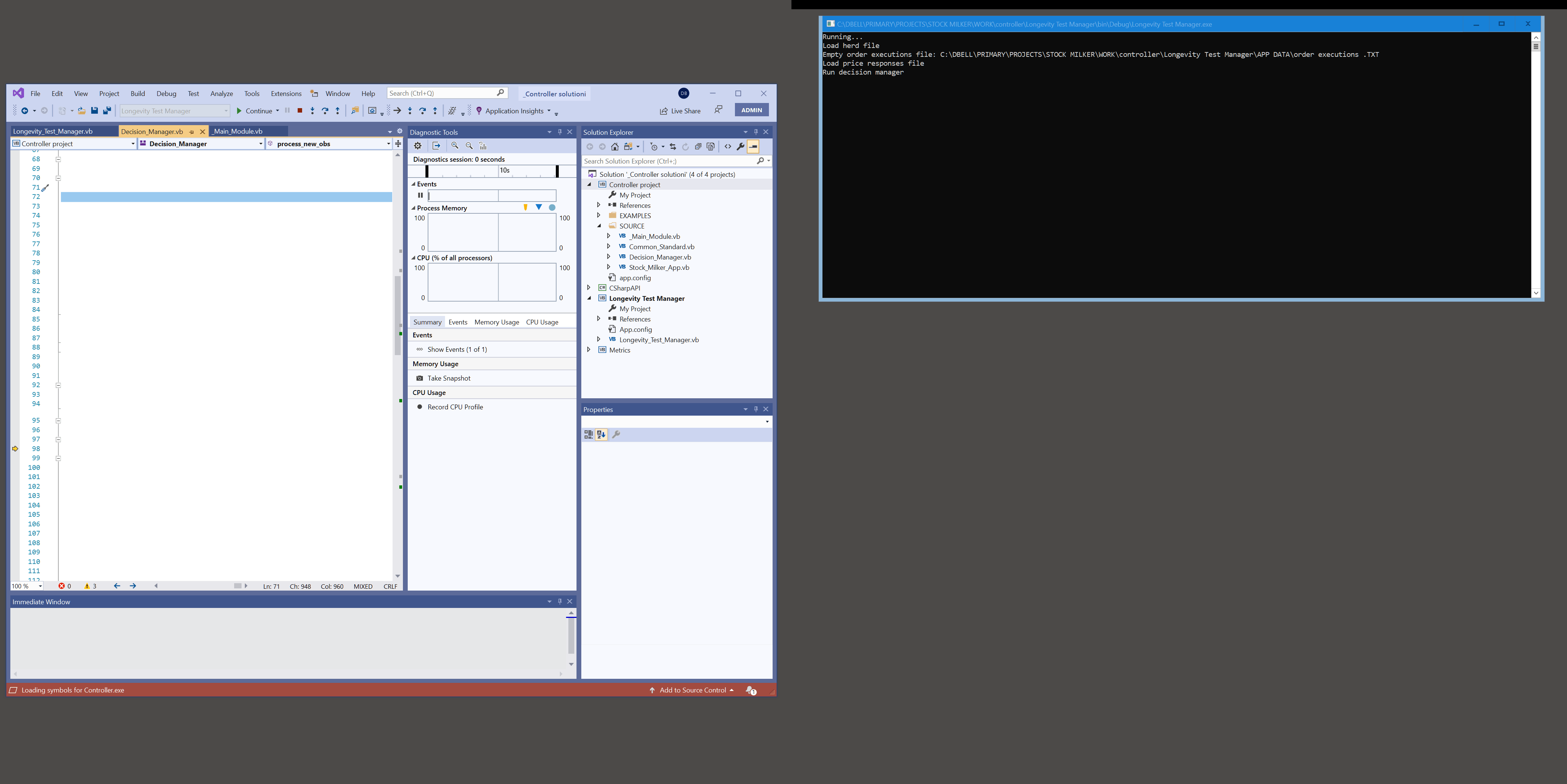 how to get visual studio to remember console app's window