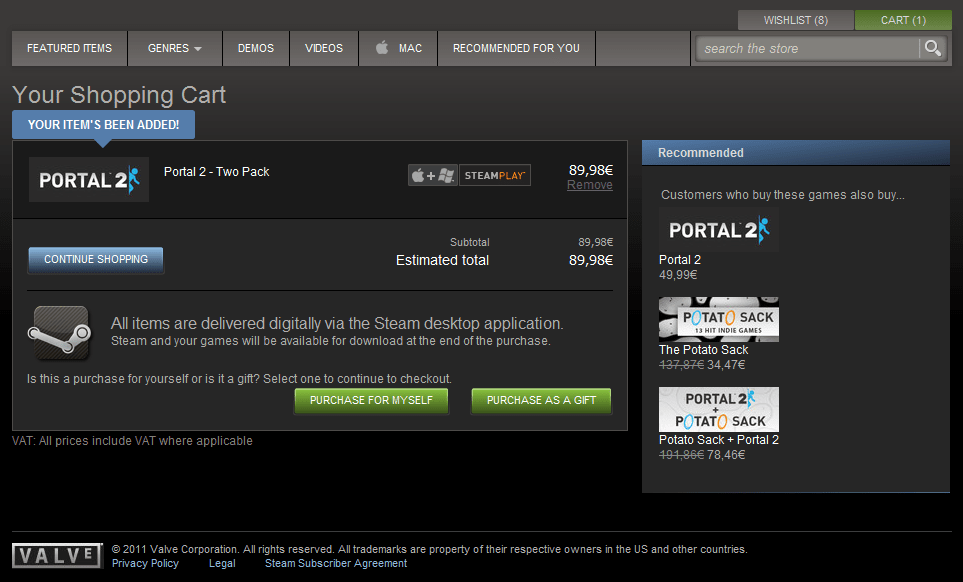 Steam - Should I Purchase A Two Pack For Myself Or As A Gift? - Arqade