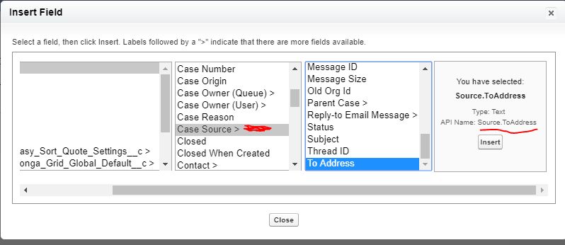email2case What is the proper usage of a field that is prefixed with