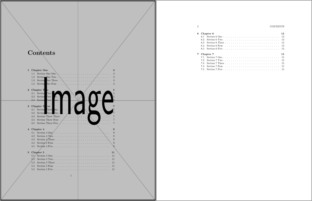 How put picture in background pages the table of contents? TeX