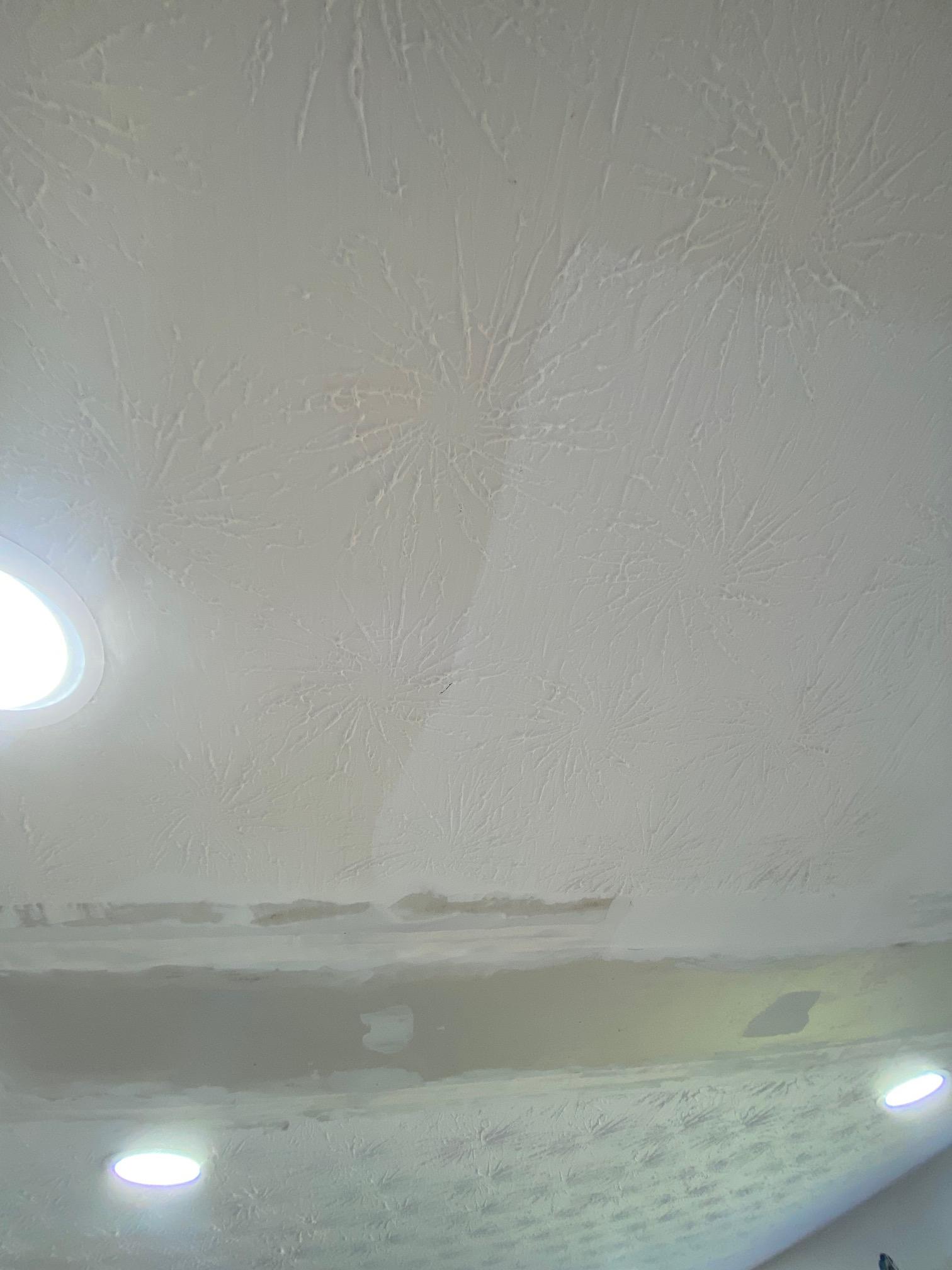drywall - Refresh Textured Ceiling with really thin mud? - Home
