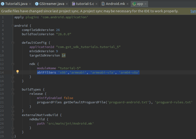Gstreamer examples in Android Studio Stack Overflow