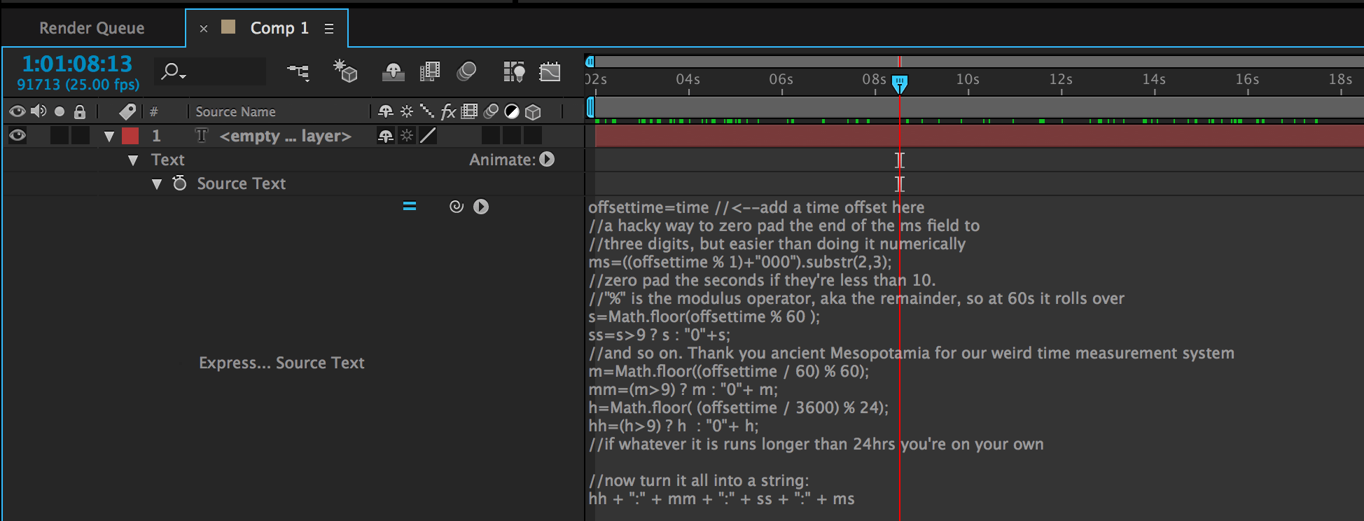 after effects Adding a sport watch timer Video Production Stack