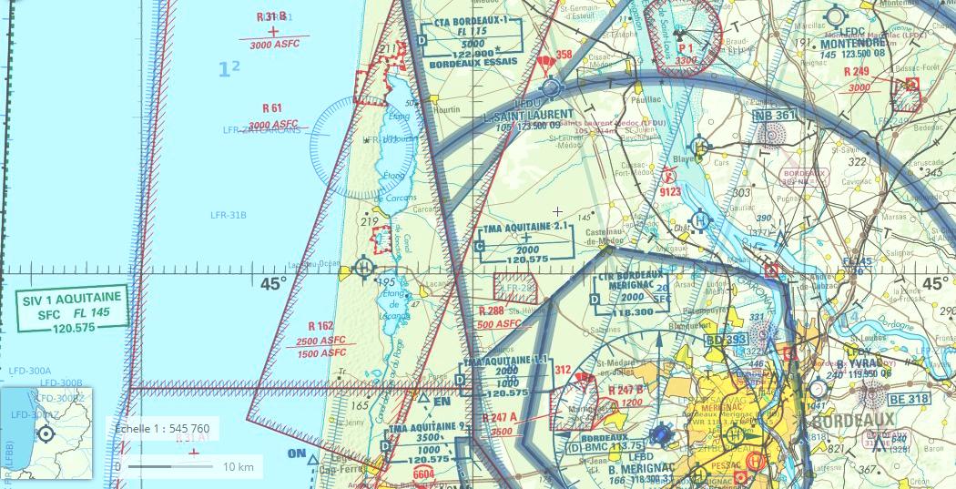 Legend for SkyVector's Sectional Chart outside the US Aviation Stack