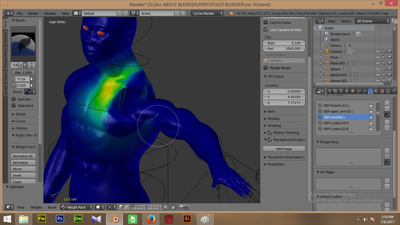 how to fix rigging problem, weight paint cannot fix Blender Stack