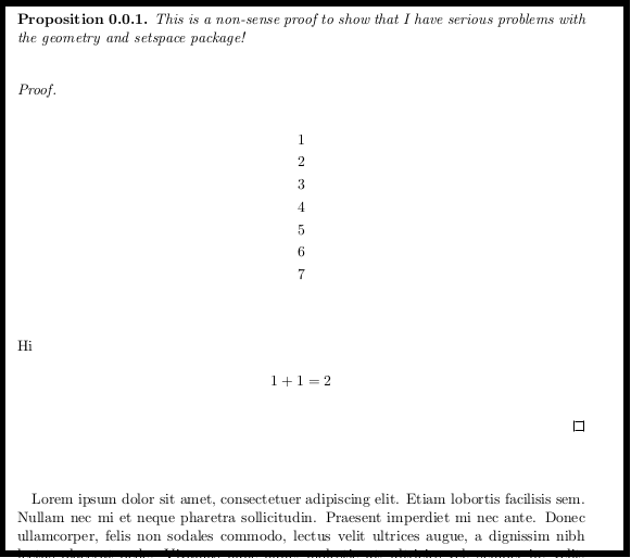 margins Problem with large gaps in scrreprt with setspace TeX