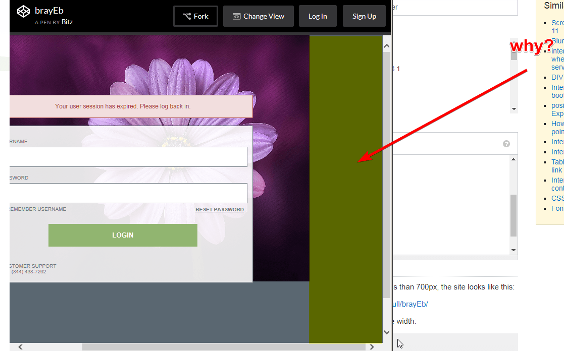 html Scrollbars appear when screen is small on Explorer