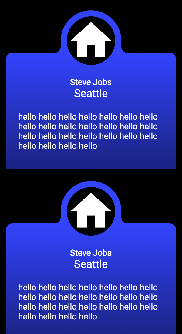 Flutter How to make the custom rounded shape of card in flutter