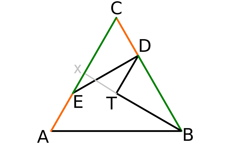 geometry Equilateral triangle ABC and two small