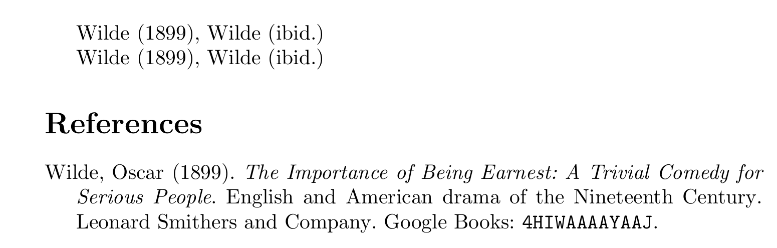 biblatex Ibid., op. cit., with author printed TeX