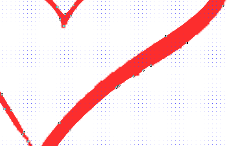 inkscape How to smooth frayed edges of a path with curves in inkscape