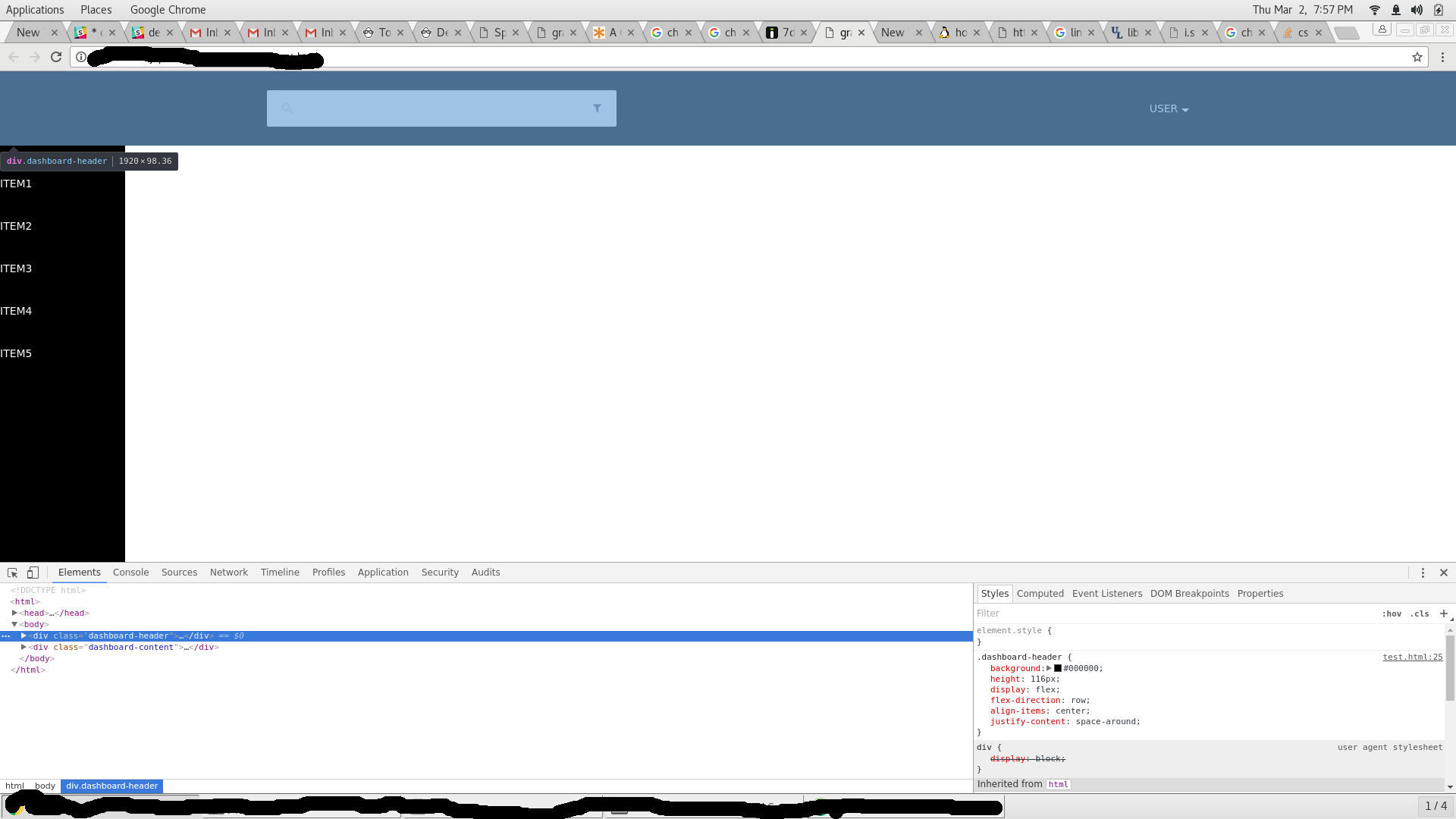 html Browser rendering different width and height than