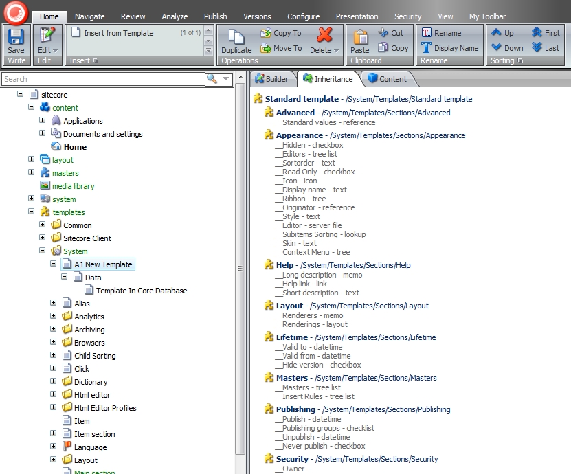 Sitecore core database How to add a new template Stack Overflow