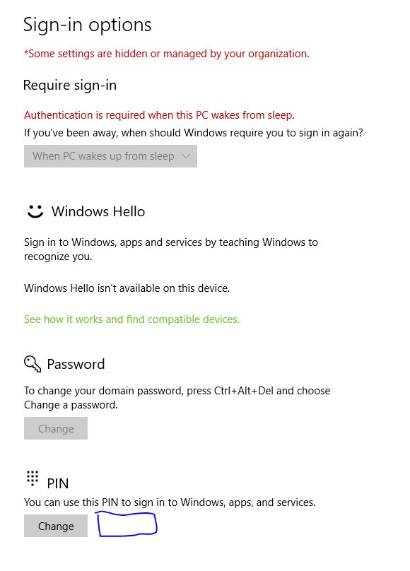 group policy Windows Hello. Remove Pin button is missing Super User