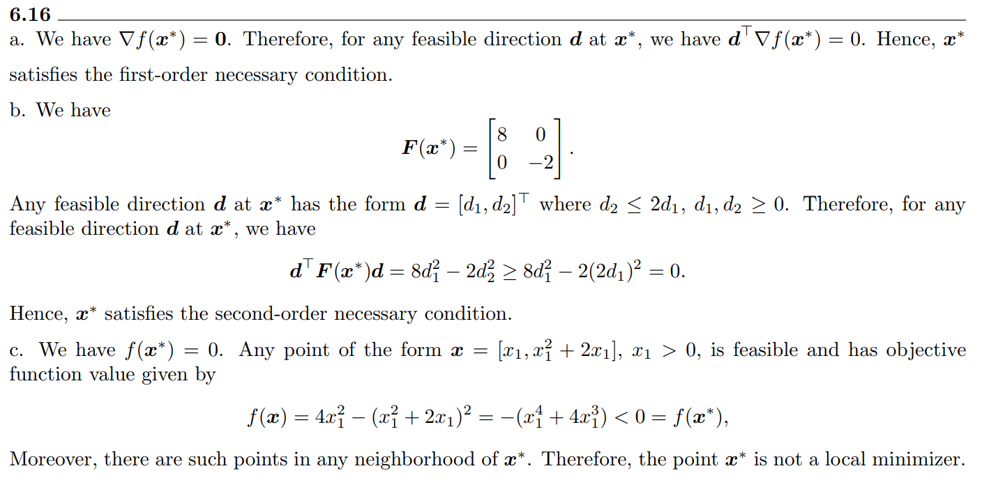 optimization Optimisation first order necessary