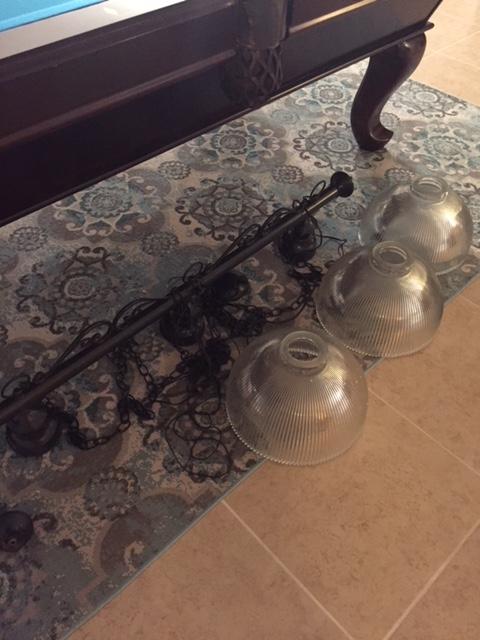 lighting - How should I hang a 35 lb pool table light from my ceiling