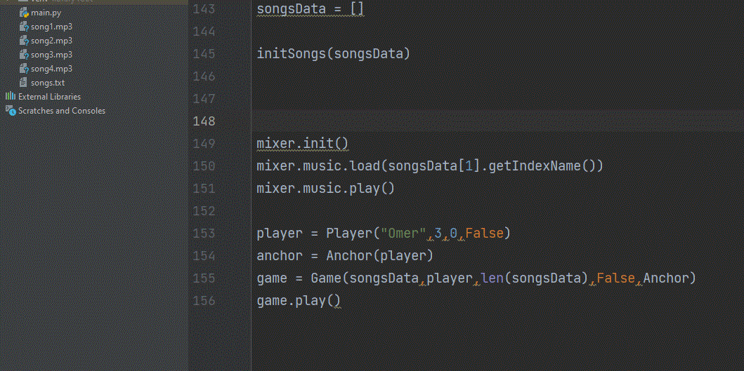 python why does pygame mixer can't play song at runtime Stack Overflow