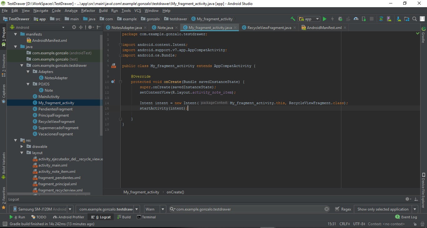 Have you declared this activity in your AndroidManifest.xml? (Android