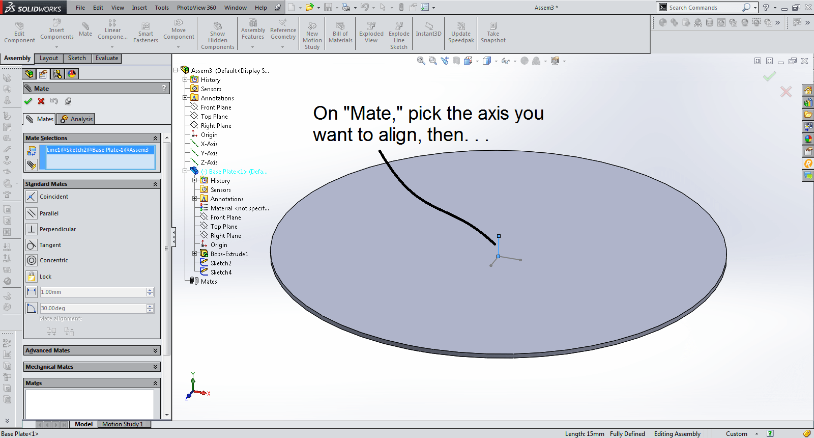 mobile robot How to align solidworks global origin with assembly