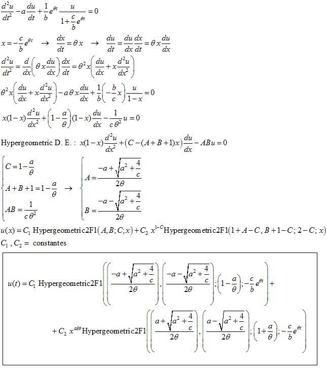 derivatives Help with solving an homogeneous second order ODE or a