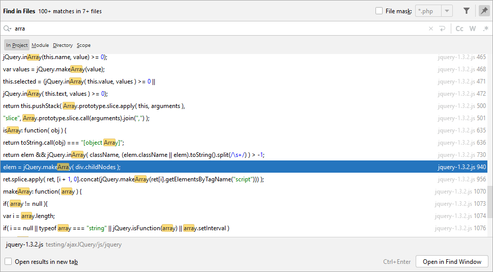webstorm Search in all files does not show preview Stack Overflow