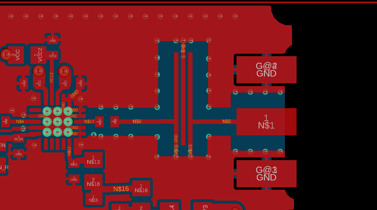 pcb design Interdigital filter ground connection on PCB Electrical